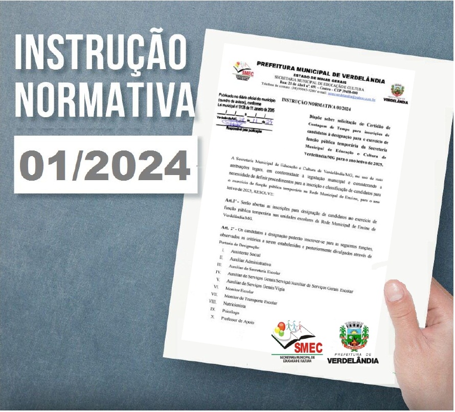 INSTRUÇÃO NORMATIVA 01/2024