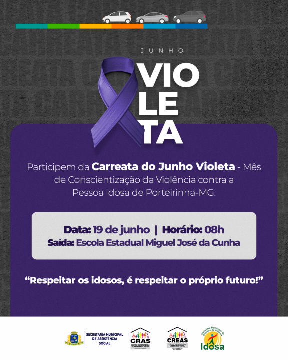 PARTICIPE DA CARREATA DO JUNHO VIOLETA