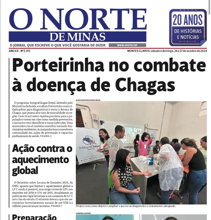 PORTEIRINHA EM DESTAQUE NO JORNAL O NORTE DE MINAS!