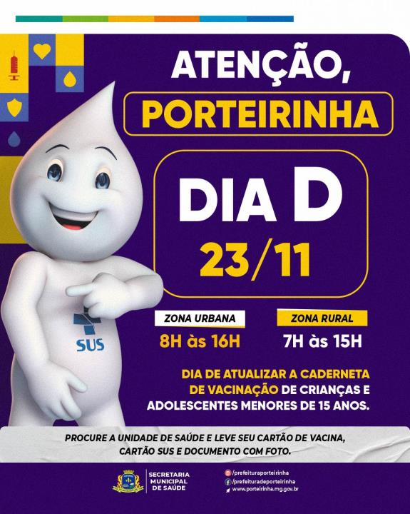 NESTE SÁBADO TEM O DIA D DE VACINAÇÃO teste