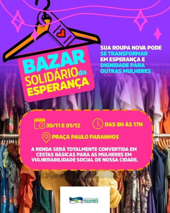 Bazar Solidário da Esperança na Praça Paulo Paranhos