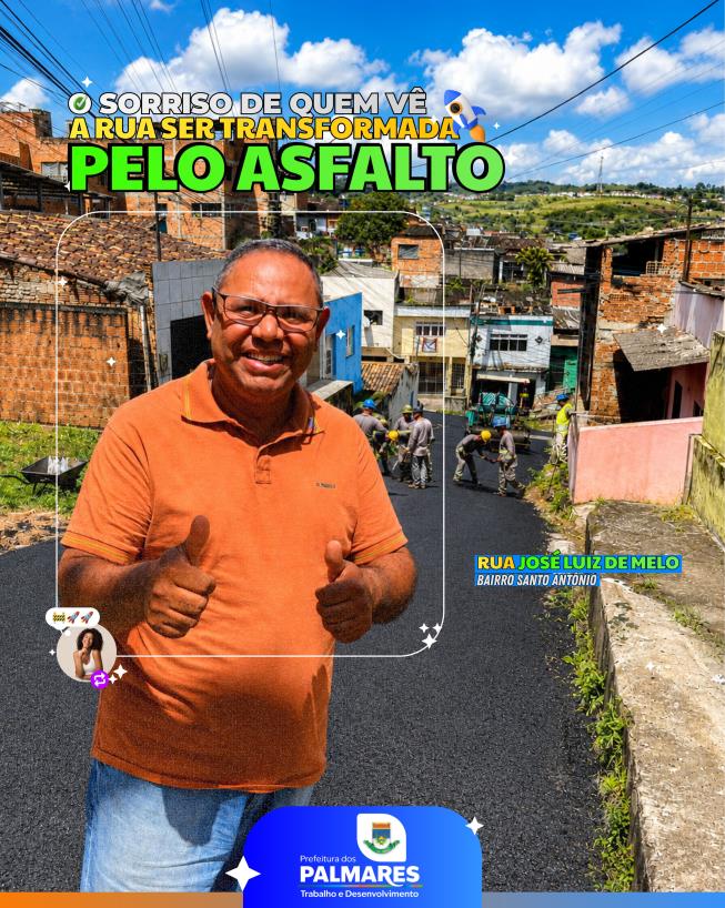 O sorriso de quem já vê a rua sendo transformada pelo asfalto. 🛣️✨