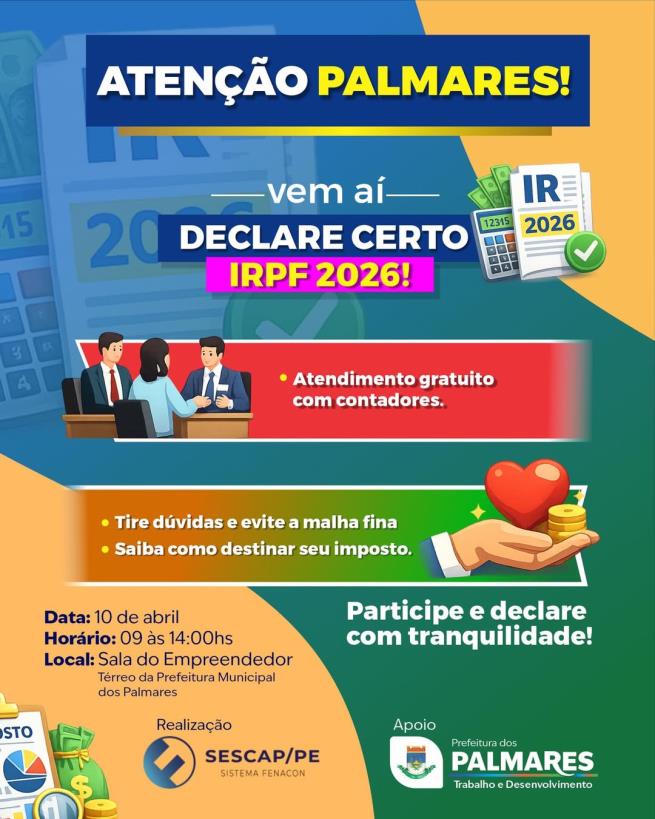 ATENÇÃO, PALMARENSES!