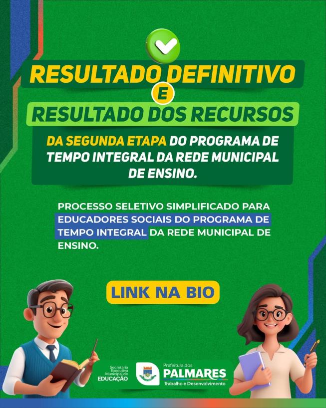 RESULTADO DEFINITIVO E RESULTADO DOS RECURSOS
