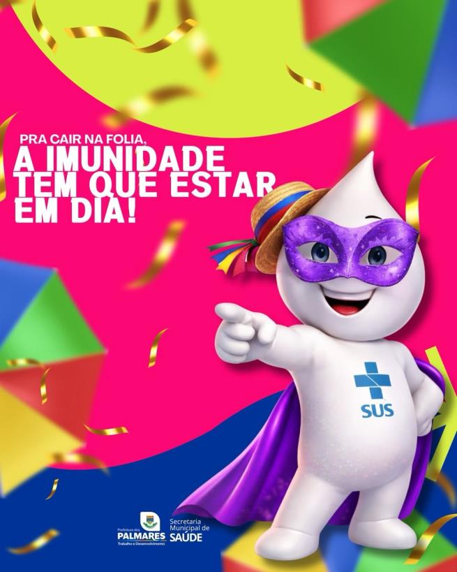 Imunidade em dia para curtir o Carnaval com saúde!🎭