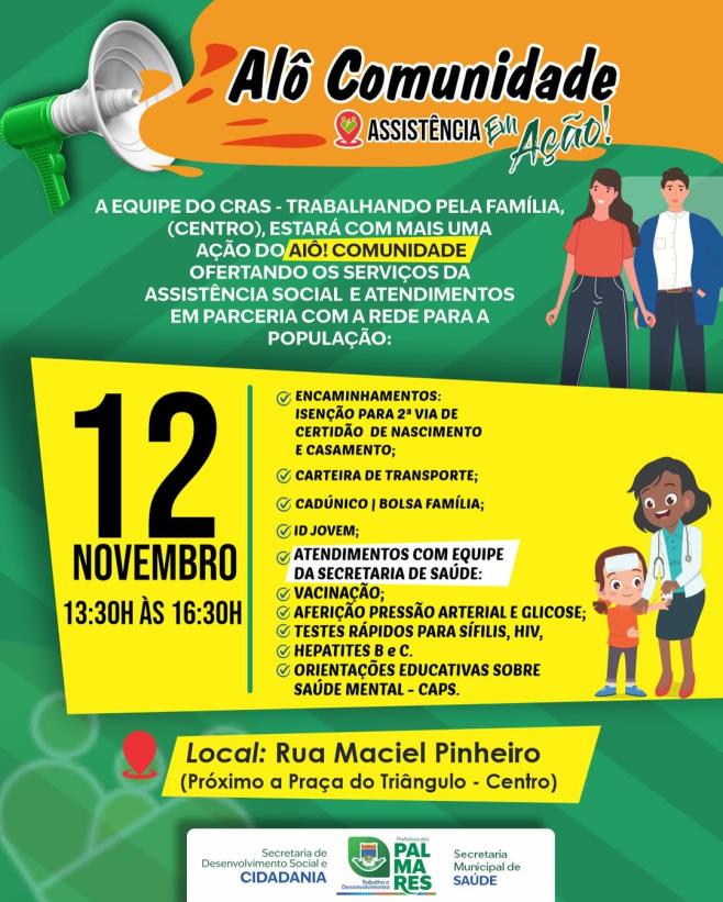 📢 Alô Comunidade! Assistência em Ação 💚