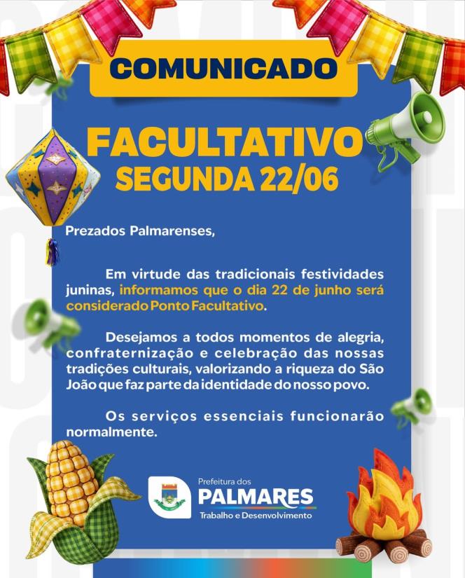 🎉🌽 COMUNICADO À POPULAÇÃO 🌽🎉