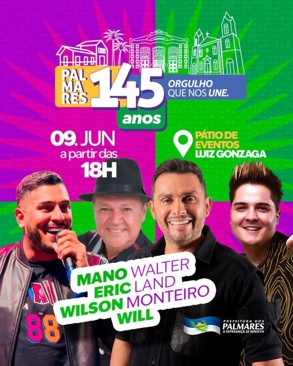 Evento de comemoração dos 145 anos de Palmares