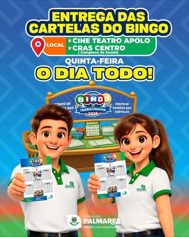 O BINGO DO TRABALHADOR 2026 ESTÁ CHEGANDO! 🎉