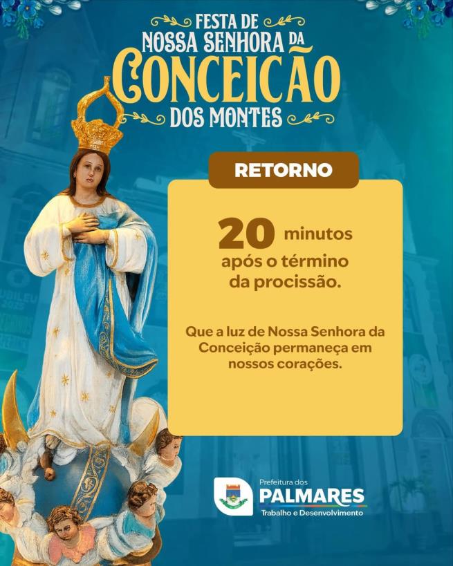 Procissão de Nossa Senhora da Conceição terá transporte gratuito com rotas definidas nesta sexta (08)