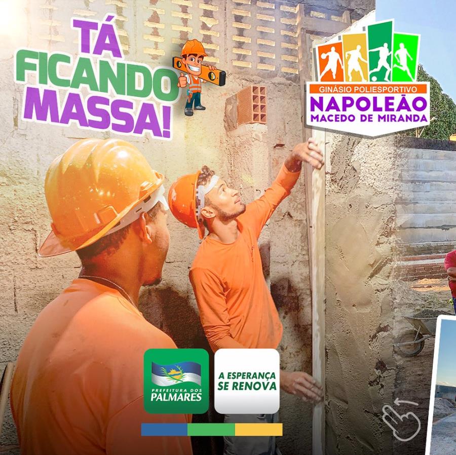 Prefeitura dos Palmares constrói novo Ginásio Poliesportivo