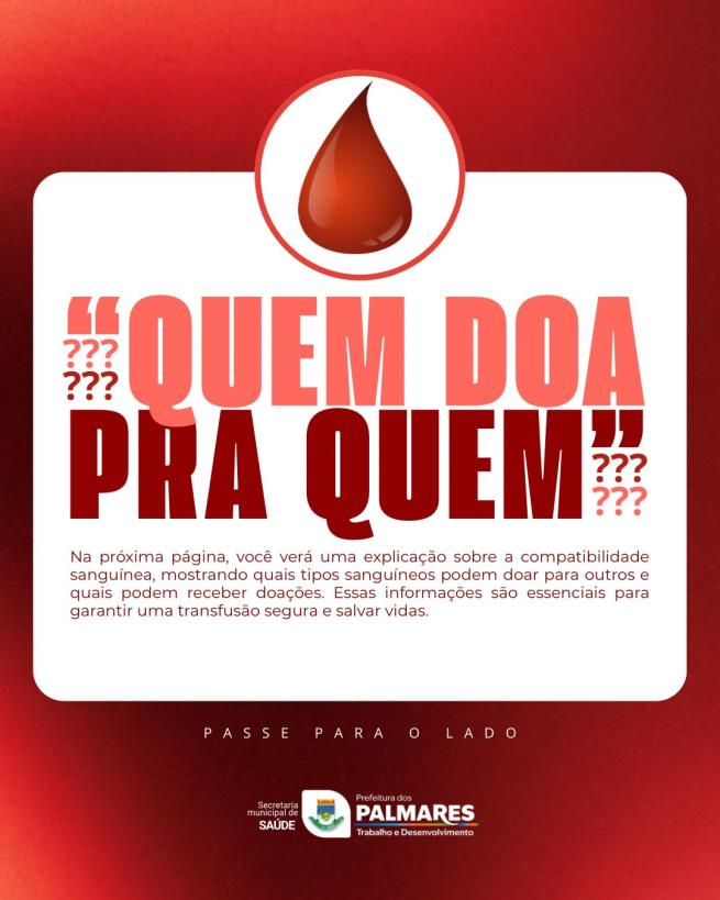 🩸 Você sabe quem pode doar para quem?