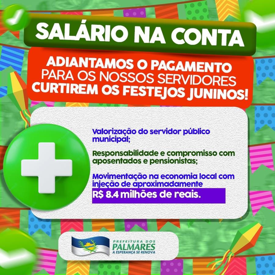 Salário na conta