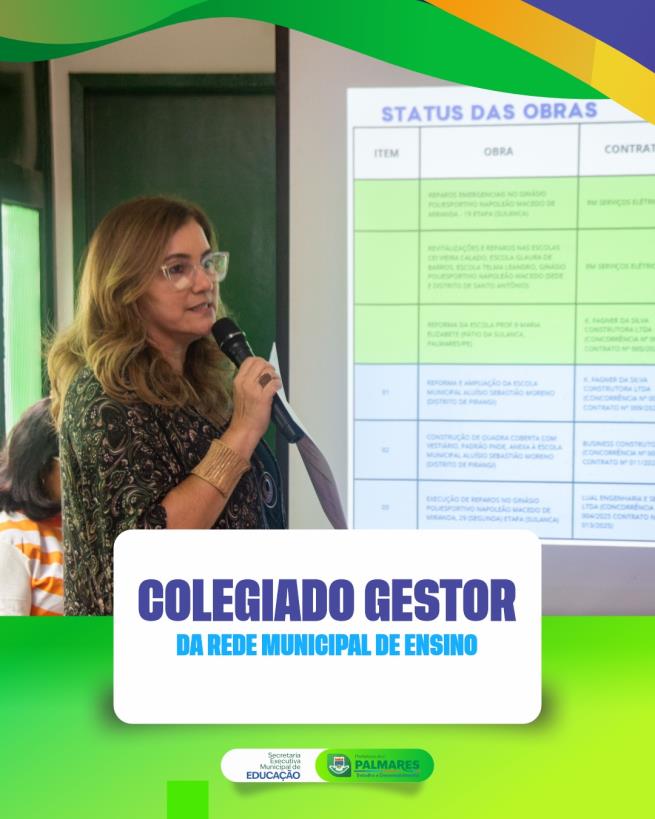 PRIMEIRO COLEGIADO GESTOR DE 2026 REÚNE GESTORES DA REDE MUNICIPAL DE ENSINO