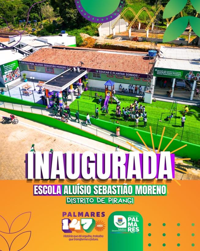 A Escola Aluísio Sebastião Moreno, no Distrito de Pirangy, está de cara nova! ✨