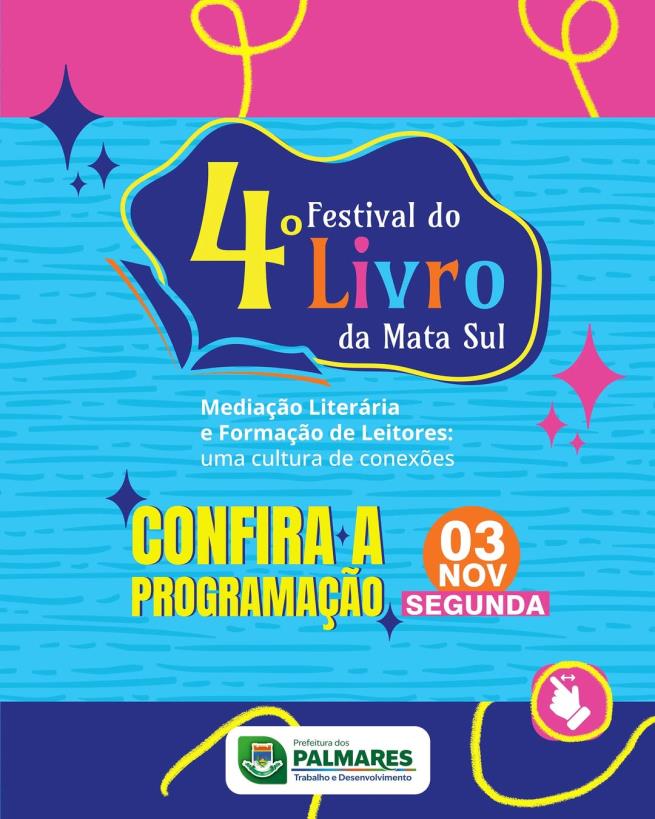De 3 a 7 de novembro, a magia dos livros toma conta da cidade!