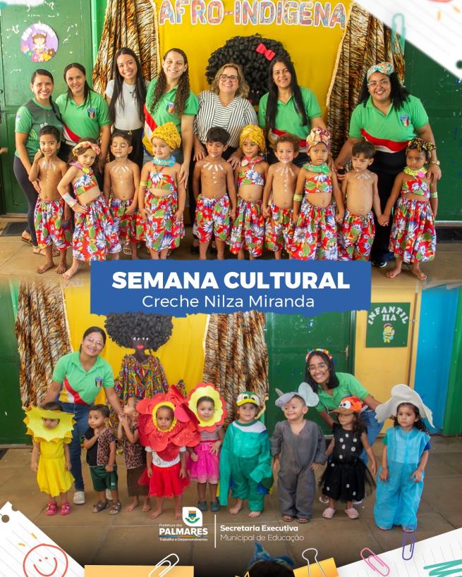 APRESENTAÇÃO AFRO-INDÍGENA ENCERRA SEMANA CULTURAL NA CRECHE NILZA MIRANDA