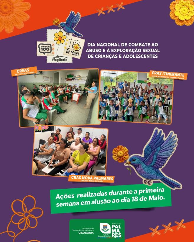 Ações do 18 de Maio reforçam combate ao abuso e à exploração sexual de crianças e adolescentes 💛