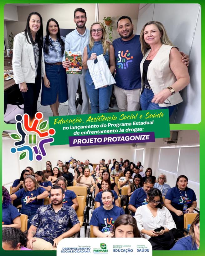 Palmares fortalece ações de prevenção com adesão ao Projeto Protagonize 🤝💚💜
