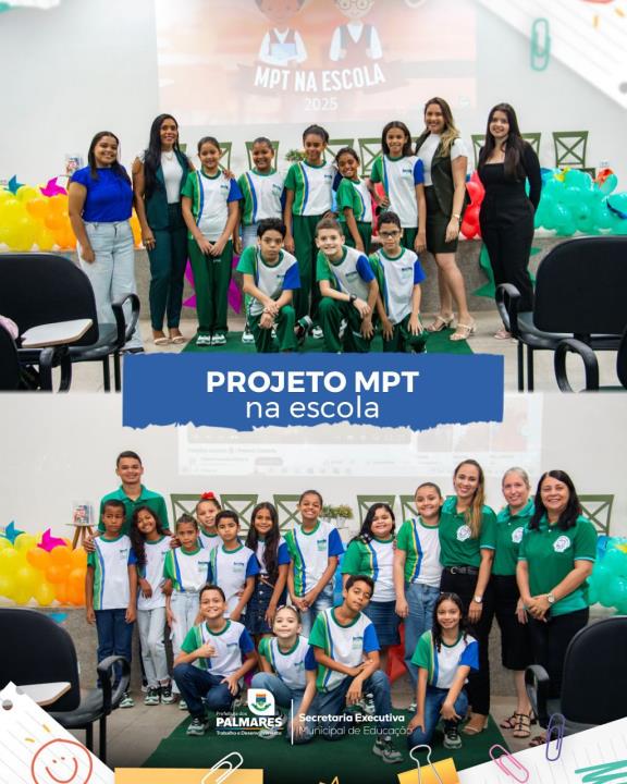 Prefeitura dos Palmares realiza etapa do Projeto MPT na Escola