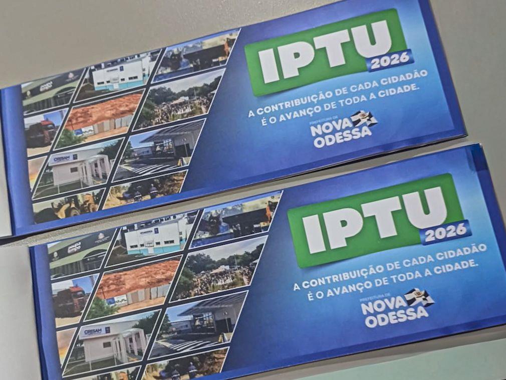 Distribuição dos carnês de IPTU começa dia 24 de fevereiro com opção de pagamento via Pix
