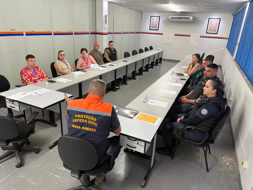Nova Odessa realiza simulado de Gabinete de Crise para aprimorar resposta a emergências