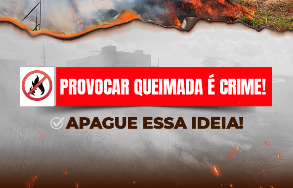 🔺As queimadas urbanas colocam vidas em risco, causam danos ao patrimônio e atingem a rede elétrica.