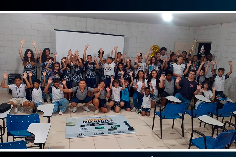 Projeto Xadrez Mentes Brilhantes inicia ano letivo com aula inaugural