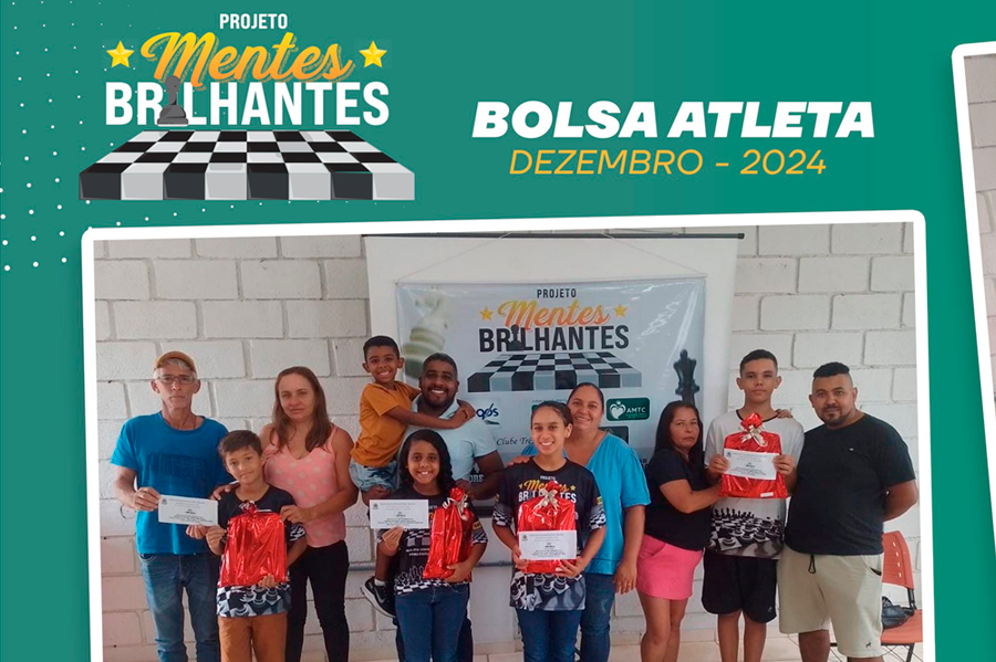 Destaques do Projeto de Xadrez Mentes Brilhantes recebem bolsa-atleta