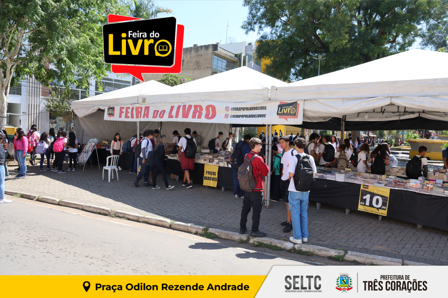 🔊 Visite a Feira Popular do Livro na Praça Odilon Rezende Andrade!