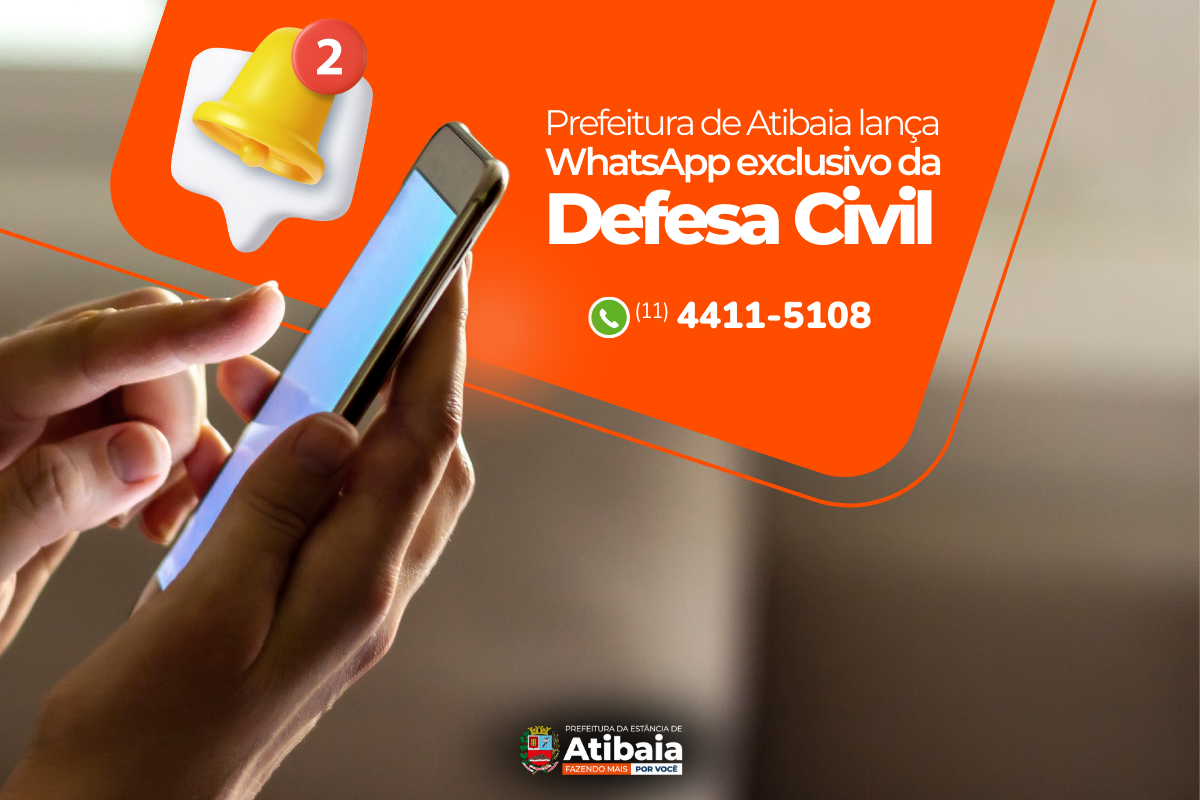 Prefeitura de Atibaia lança WhatsApp da Defesa Civil para facilitar atendimento em áreas rurais