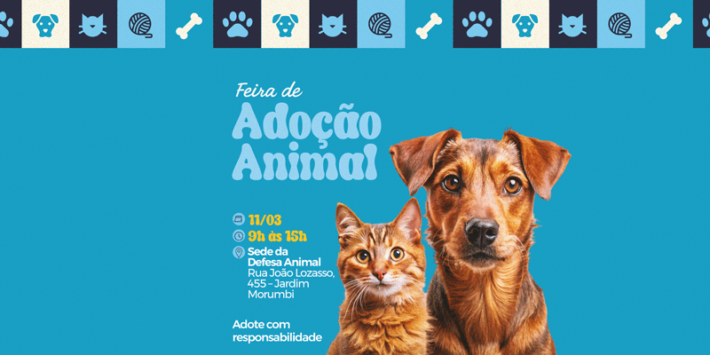 Defesa Animal recebe feira de adoção na quarta-feira (11)