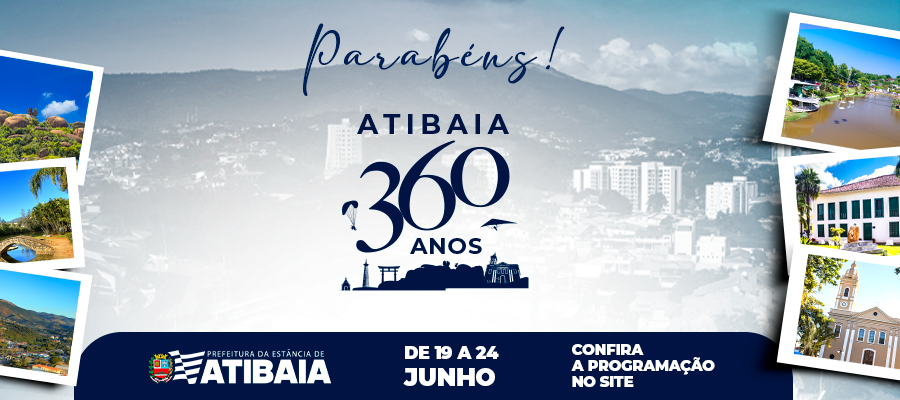 Atibaia 360 anos: Prefeitura divulga programação de shows do aniversário da cidade