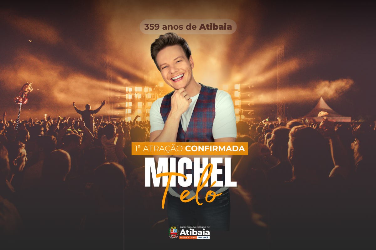 Michel Teló é primeira atração confirmada pela Prefeitura para aniversário de 359 anos de Atibaia