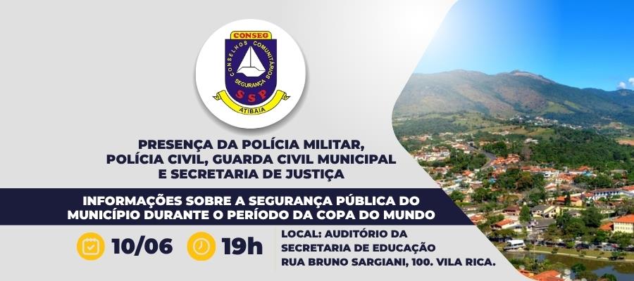 CONSEG promove reunião entre forças de segurança e população para debater estratégias durante Copa do Mundo