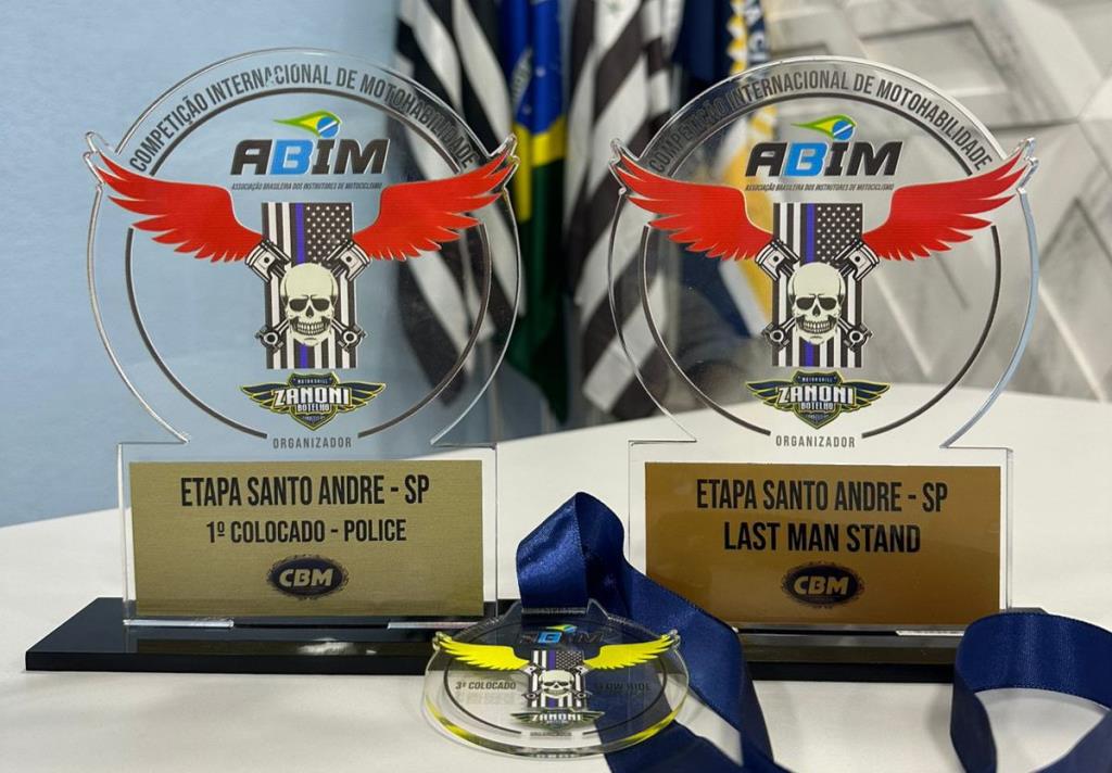 ROMUCAM da Guarda Civil de Atibaia conquista três premiações em competição internacional de motohabilidade