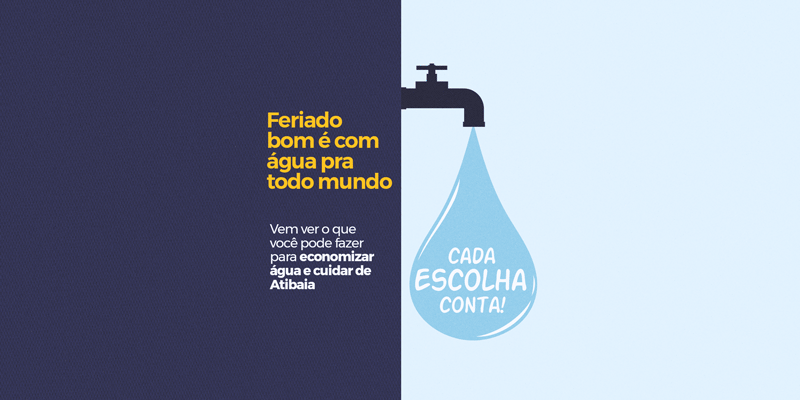 SAAE e Prefeitura reforçam o uso consciente da água no feriado de Tiradentes