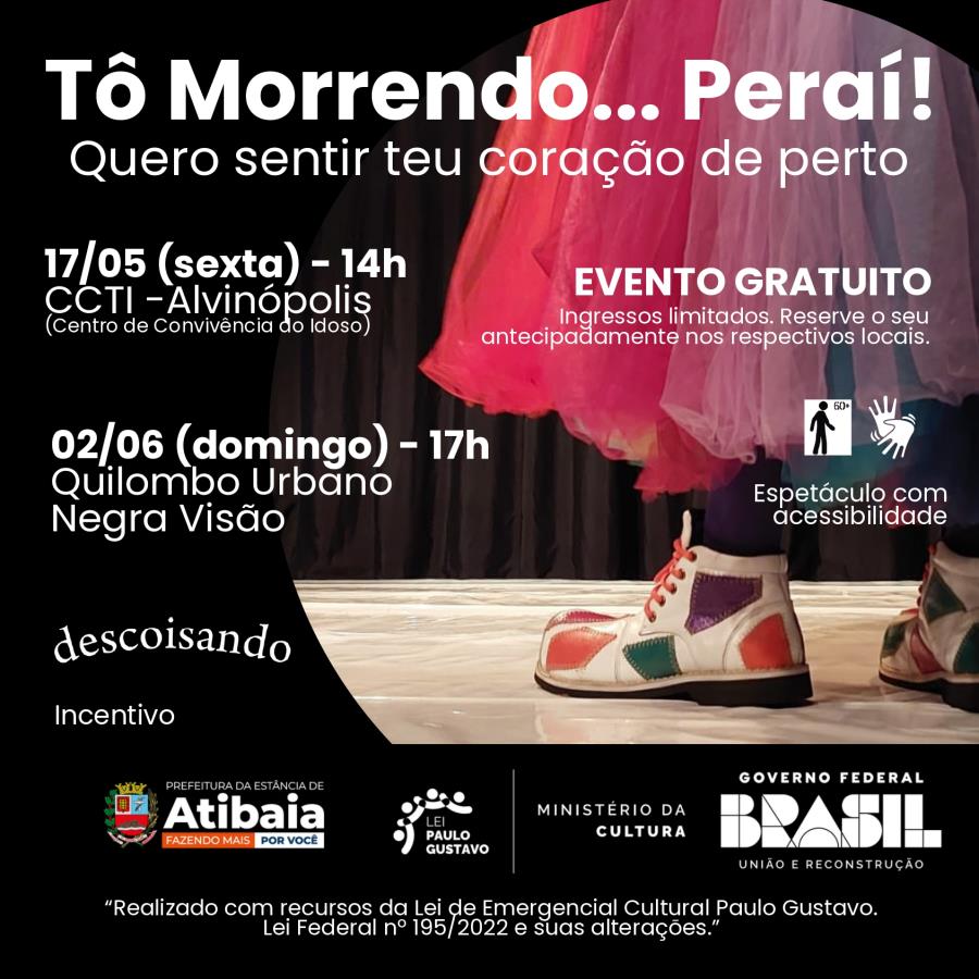 Peça teatral e oficina gratuitas abordam tema da qualidade de morte