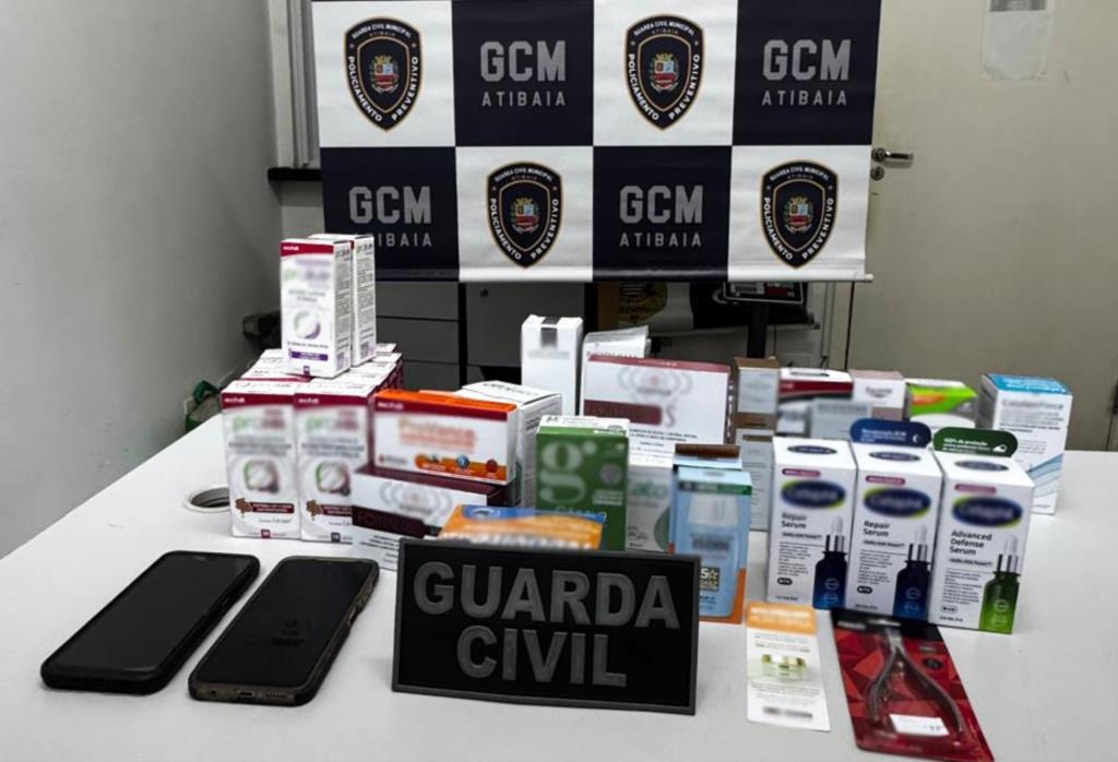 GCM de Atibaia detém casal por furto e recupera produtos avaliados em mais de R$ 7 mil