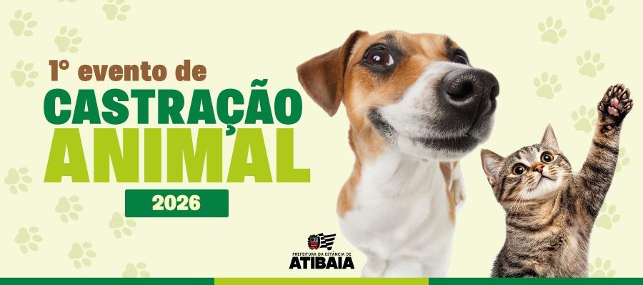 Primeiro evento de castração animal de 2026 já tem data definida em Atibaia