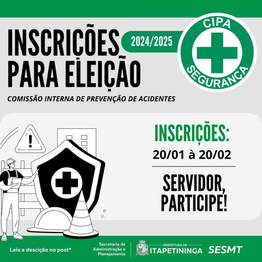 Inscrições para eleição 2024