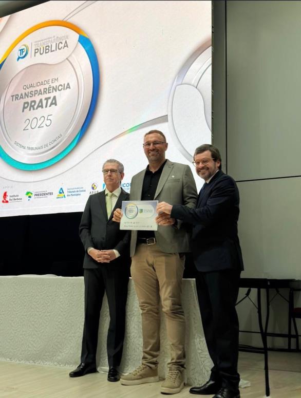 Selo Prata no Ciclo de Transparência 2025, concedido pelo Programa Nacional de Transparência Pública (PNTP)