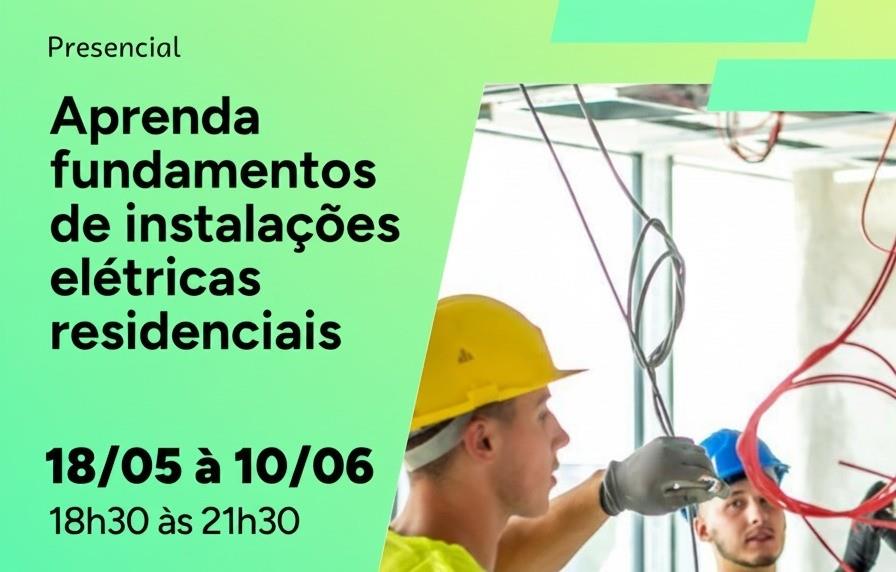 Taquaritinga oferece curso gratuito de instalações elétricas residenciais