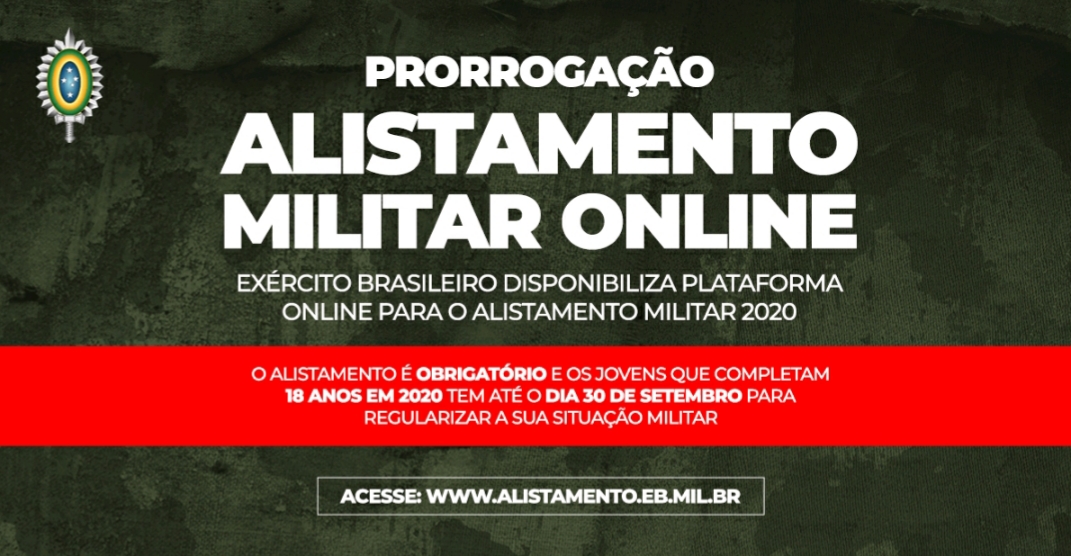 ALISTAMENTO MILITAR OBRIGATÓRIO 2020