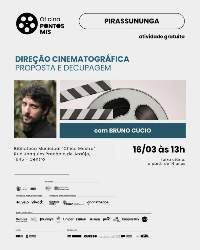 Oficina de direção cinematográfica gratuita