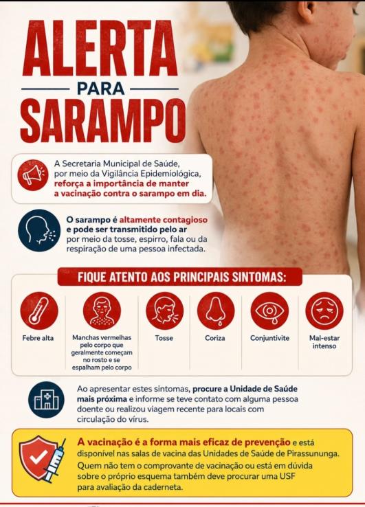 Sarampo - orientações e sintomas