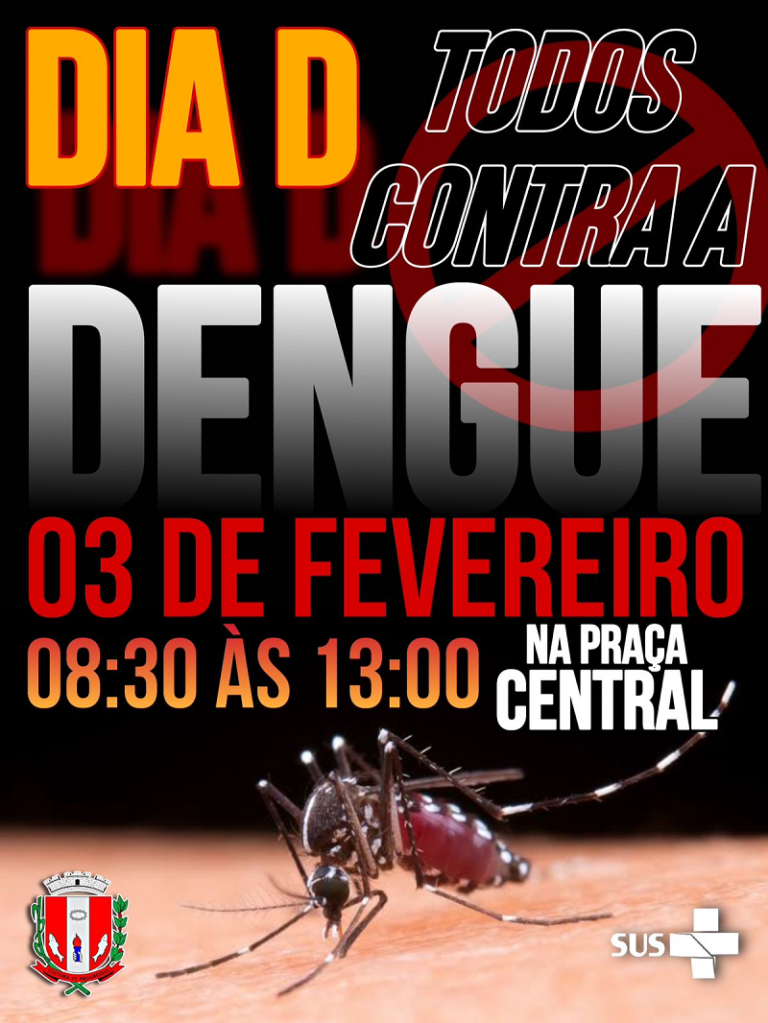 Secretaria da Saúde promove Dia D de combate à dengue neste sábado (03)