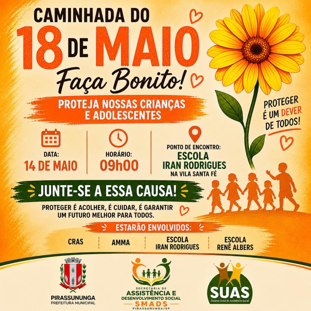 Caminhada do 18 de maio na Vila Santa Fé