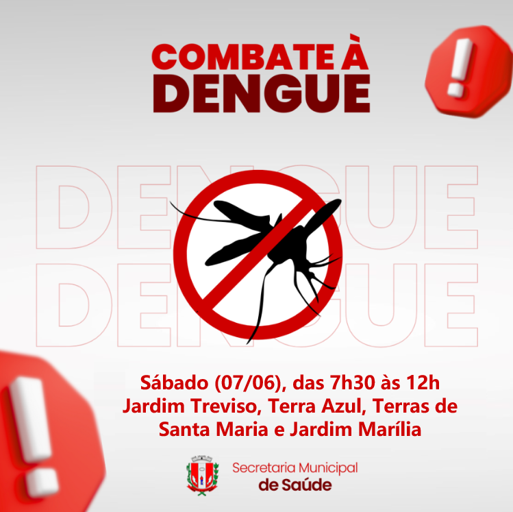 Mutirão contra a dengue neste sábado (07/06)