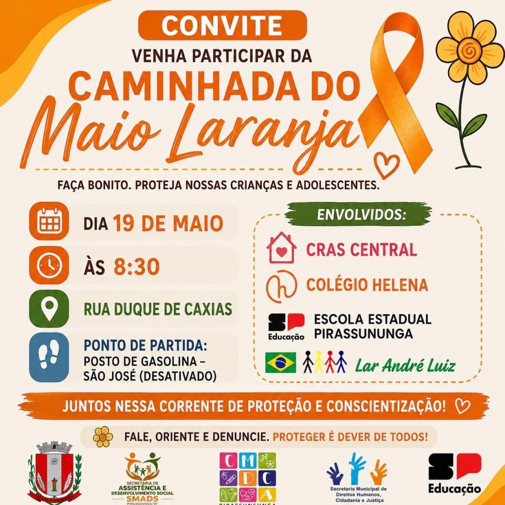 Caminhada Maio Laranja na Duque
